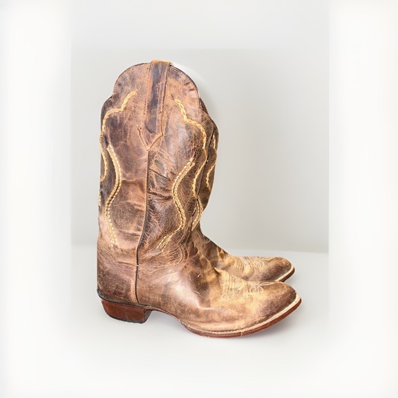 Dan Post Albany Men's Size 11.5 E Shoes Brown Leather Western Roper Cowboy Boots
